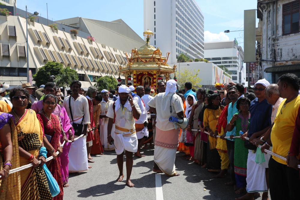 Penang Thaipusam 2017 with two Chariots of Gold and Silver. This is the latest Golden Chariot effective this year.